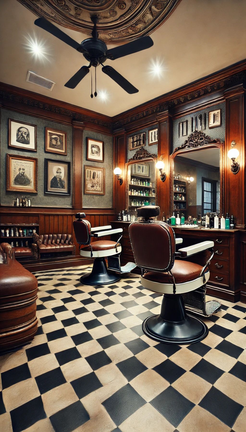 Inside Vintage Blade Barbershop in Bonita Springs